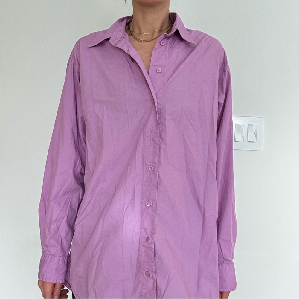 Aritzia Free People Lavender Button-Up Shirt